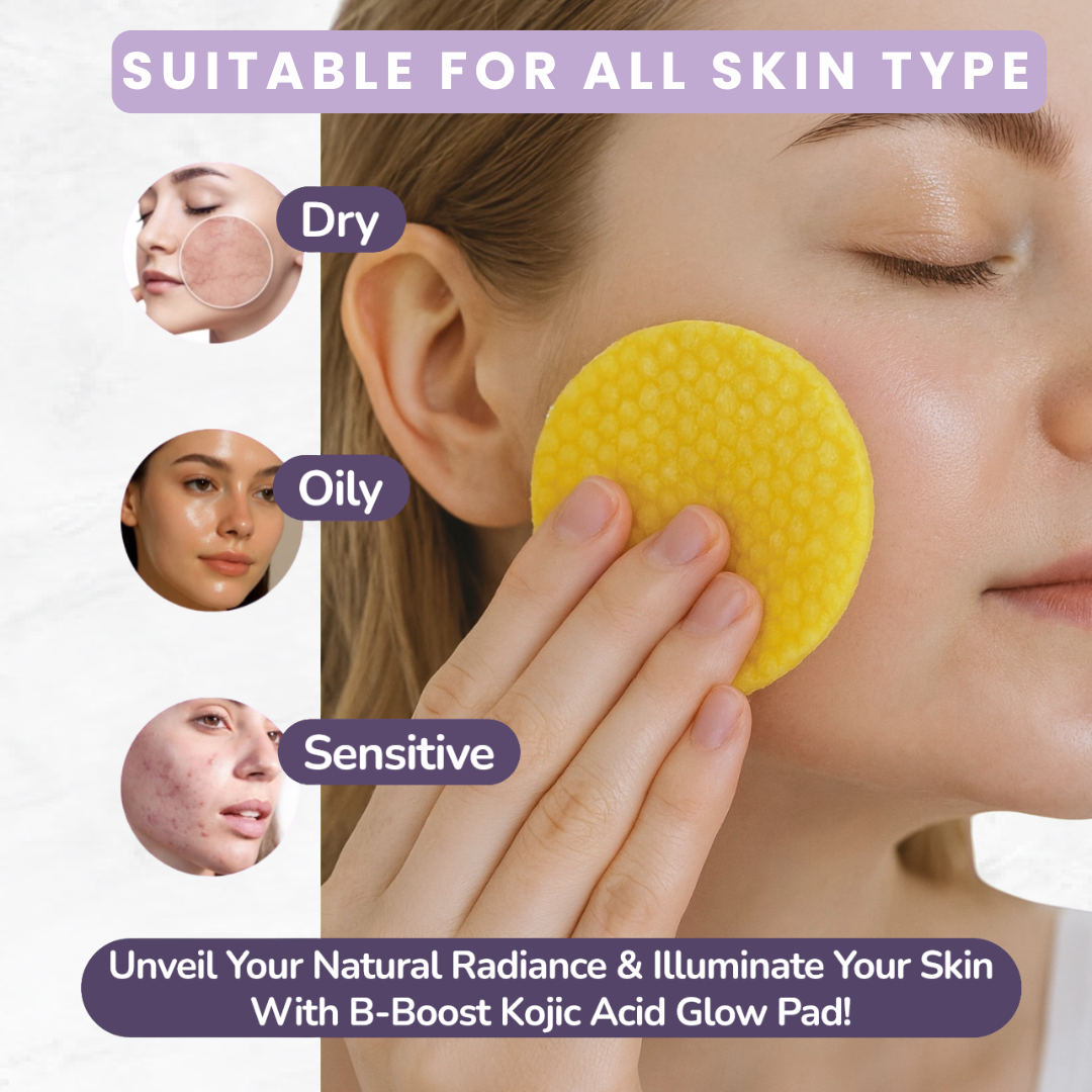 B-Boost Kojic Acid Glow Pads - Clear Skin in 7 Days